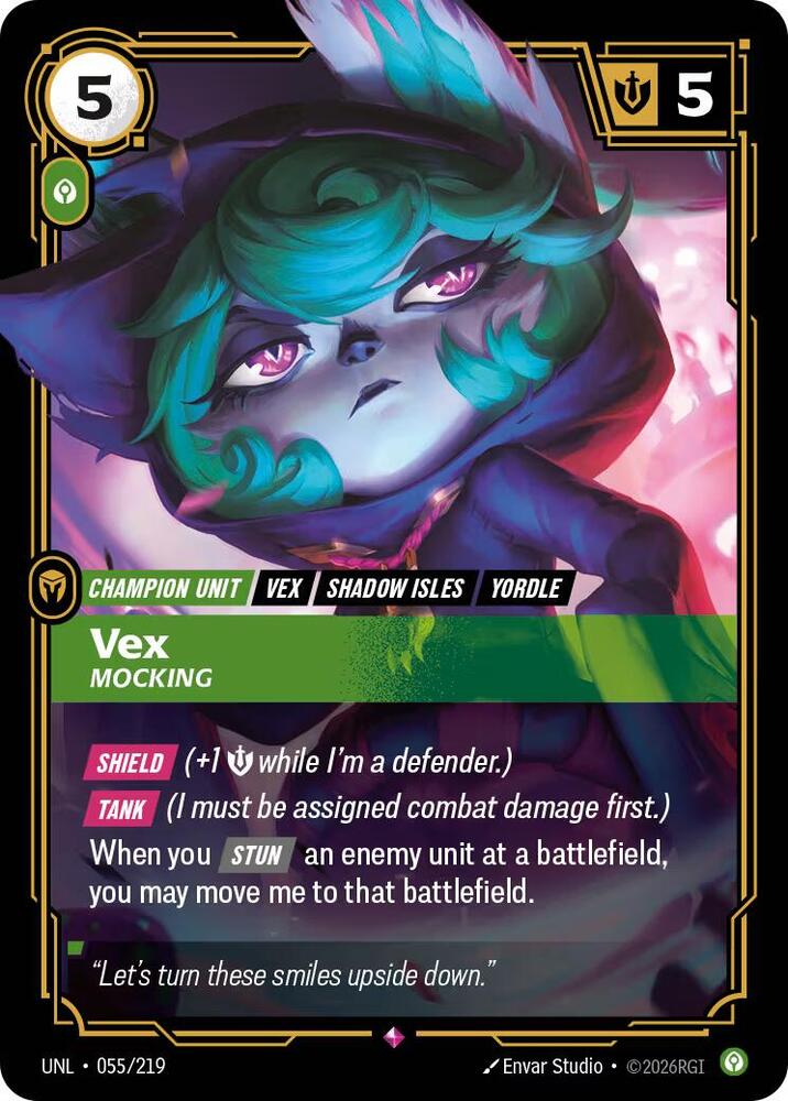 Vex - Mocking 055/219 (Unleashed)  - Foil | Good Games Adelaide SA