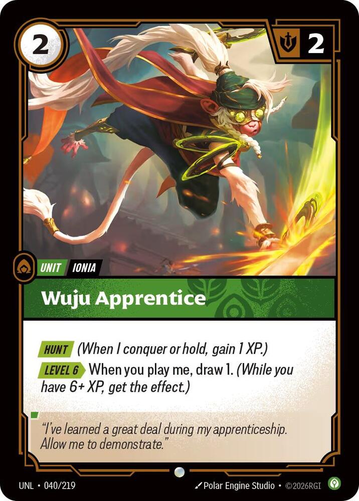 Wuju Apprentice 40/219 (Unleashed)  - Foil | Good Games Adelaide SA