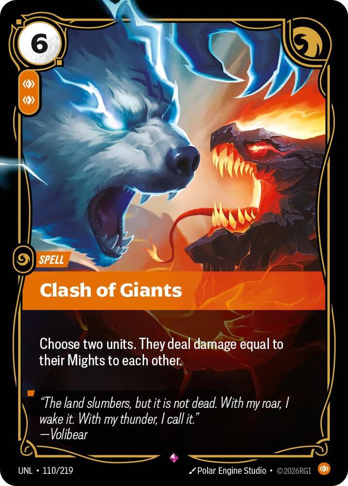 Clash of Giants 110/219 (Unleashed)  - Foil | Good Games Adelaide SA