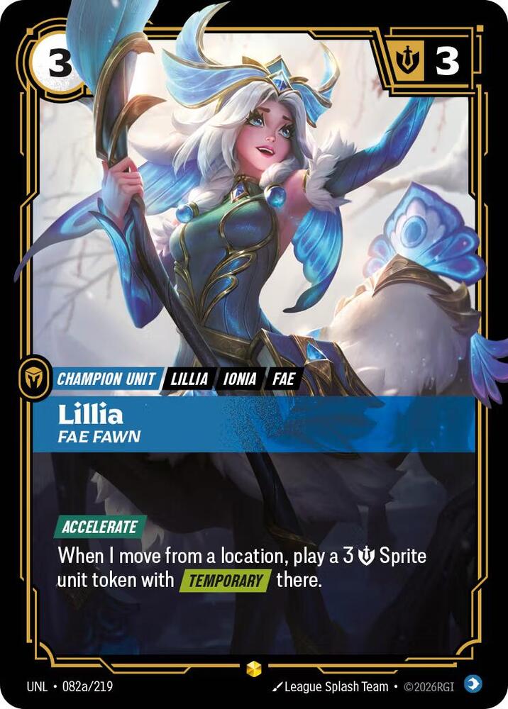 Lillia - Fae Fawn 82a/219 (Unleashed)  - Foil | Good Games Adelaide SA