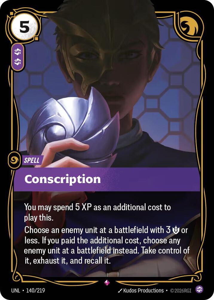 Conscription 140/219 (Unleashed)  - Foil | Good Games Adelaide SA
