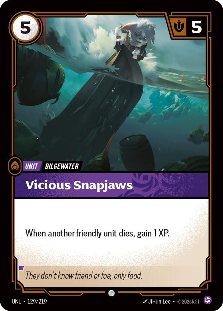 Vicious Snapjaws 129/219 (Unleashed)  - Foil | Good Games Adelaide SA