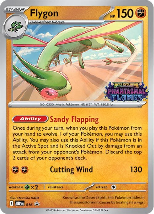 Flygon Prerelease Staff 016 (ME: Mega Evolution Promo)  - Holofoil | Good Games Adelaide SA