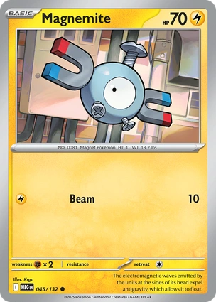 Magnemite 045/132 (ME01: Mega Evolution)  | Good Games Adelaide SA