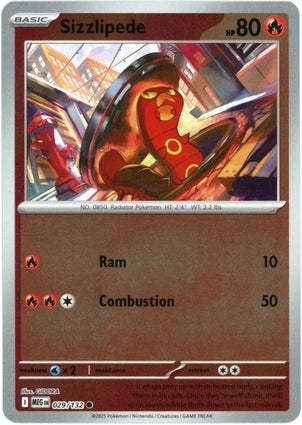 Sizzlipede 029/132 (ME01: Mega Evolution)  - Reverse Holofoil | Good Games Adelaide SA