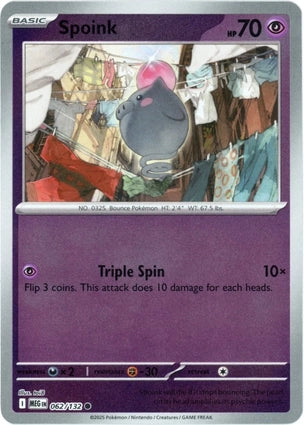 Spoink 062/132 (ME01: Mega Evolution)  - Reverse Holofoil | Good Games Adelaide SA