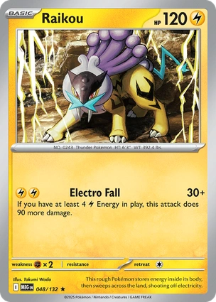 Raikou 048/132 (ME01: Mega Evolution)  - Holofoil | Good Games Adelaide SA