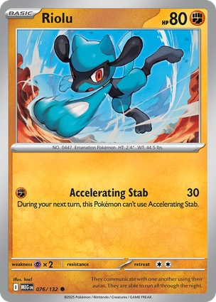 Riolu 076/132 (ME01: Mega Evolution)  | Good Games Adelaide SA