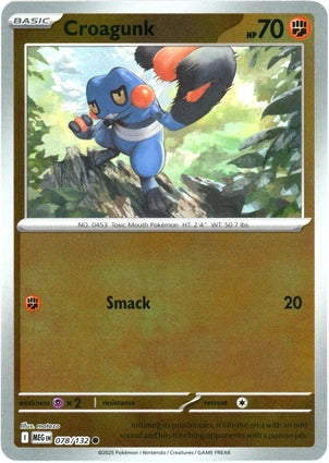 Croagunk 078/132 (ME01: Mega Evolution)  - Reverse Holofoil | Good Games Adelaide SA