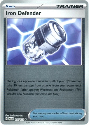 Iron Defender 118/132 (ME01: Mega Evolution)  - Reverse Holofoil | Good Games Adelaide SA