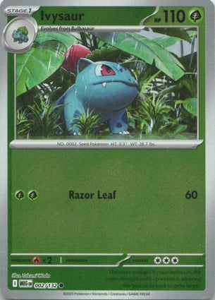 Ivysaur 002/132 (ME01: Mega Evolution)  - Reverse Holofoil | Good Games Adelaide SA