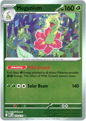 Meganium 010/132 (ME01: Mega Evolution)  - Reverse Holofoil | Good Games Adelaide SA