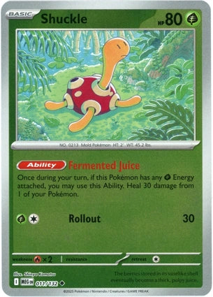 Shuckle 011/132 (ME01: Mega Evolution)  - Reverse Holofoil | Good Games Adelaide SA