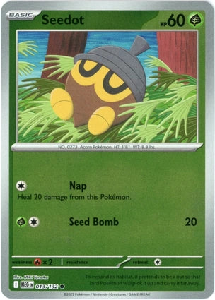 Seedot 013/132 (ME01: Mega Evolution)  - Reverse Holofoil | Good Games Adelaide SA