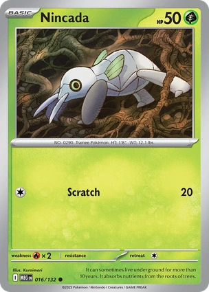 Nincada 016/132 (ME01: Mega Evolution)  | Good Games Adelaide SA