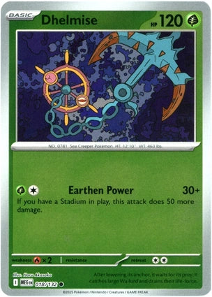 Dhelmise 018/132 (ME01: Mega Evolution)  - Reverse Holofoil | Good Games Adelaide SA