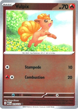 Vulpix 019/132 (ME01: Mega Evolution)  - Reverse Holofoil | Good Games Adelaide SA