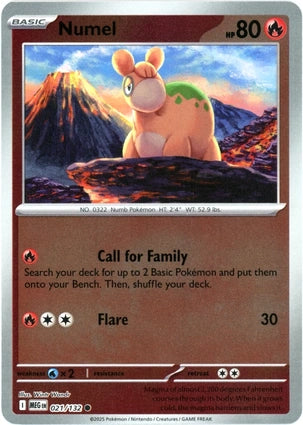 Numel 021/132 (ME01: Mega Evolution)  - Reverse Holofoil | Good Games Adelaide SA