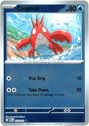 Corphish 033/132 (ME01: Mega Evolution)  - Reverse Holofoil | Good Games Adelaide SA