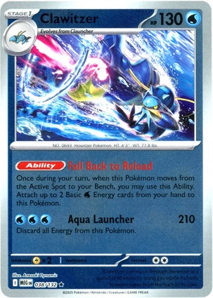 Clawitzer 038/132 (ME01: Mega Evolution)  - Reverse Holofoil | Good Games Adelaide SA