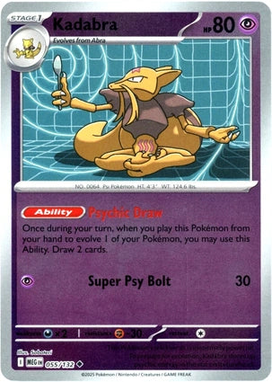 Kadabra 055/132 (ME01: Mega Evolution)  - Reverse Holofoil | Good Games Adelaide SA