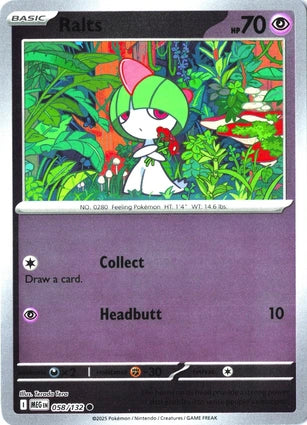Ralts 058/132 (ME01: Mega Evolution)  - Reverse Holofoil | Good Games Adelaide SA