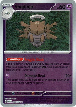 Shedinja 061/132 (ME01: Mega Evolution)  - Reverse Holofoil | Good Games Adelaide SA