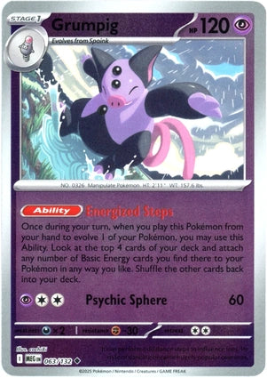 Grumpig 063/132 (ME01: Mega Evolution)  - Reverse Holofoil | Good Games Adelaide SA
