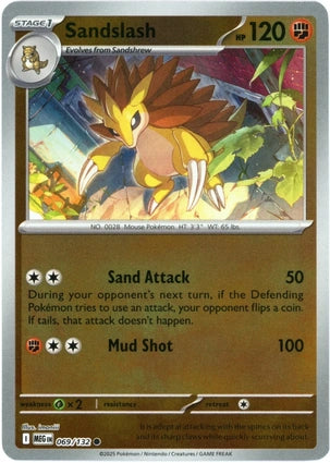Sandslash 069/132 (ME01: Mega Evolution)  - Reverse Holofoil | Good Games Adelaide SA