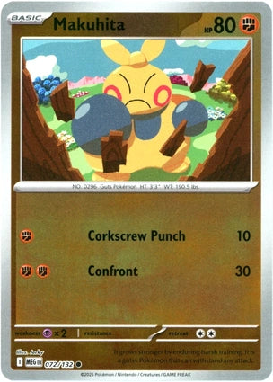 Makuhita 072/132 (ME01: Mega Evolution)  - Reverse Holofoil | Good Games Adelaide SA