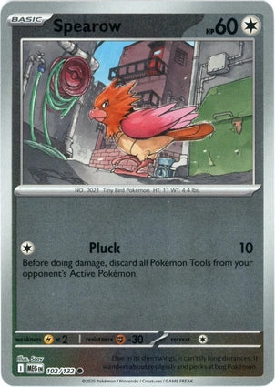 Spearow 102/132 (ME01: Mega Evolution)  - Reverse Holofoil | Good Games Adelaide SA