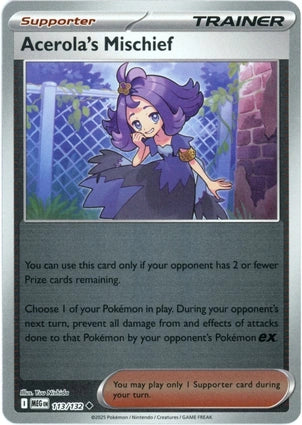 Acerolas Mischief 113 132 113/132 (ME01: Mega Evolution)  - Reverse Holofoil | Good Games Adelaide SA