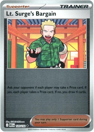 Lt Surge's Bargain 120/132 (ME01: Mega Evolution)  - Reverse Holofoil | Good Games Adelaide SA
