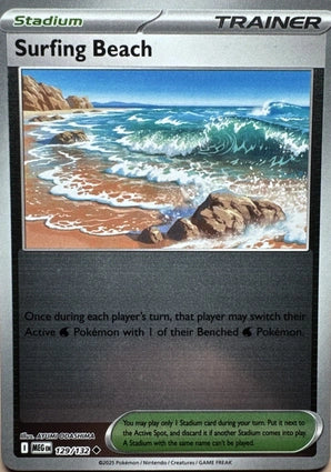 Surfing Beach 129/132 (ME01: Mega Evolution)  - Reverse Holofoil | Good Games Adelaide SA