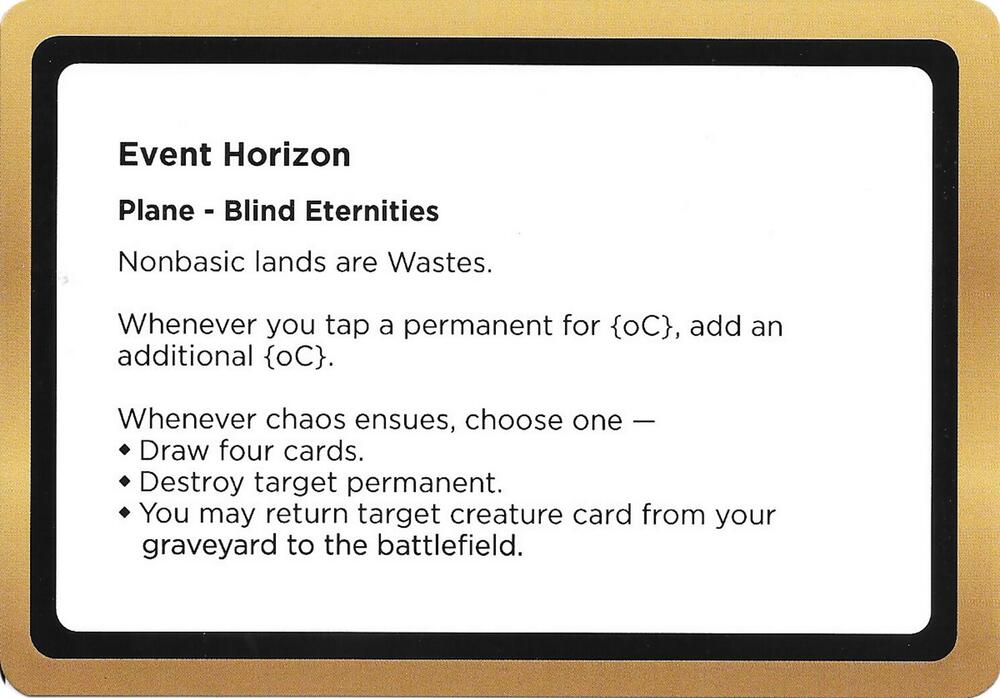 Event Horizon Black Lotus Unknown Planechase  (Oversize Cards)  | Good Games Adelaide SA