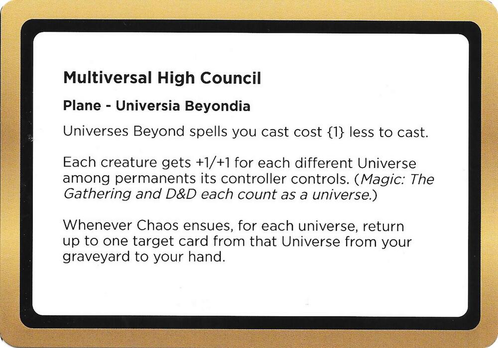 Multiversal High Council Black Lotus Unknown Planechase  (Oversize Cards)  | Good Games Adelaide SA