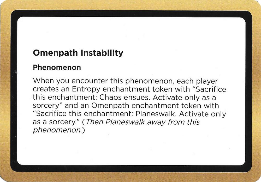 Omenpath Instability Black Lotus Unknown Planechase  (Oversize Cards)  | Good Games Adelaide SA
