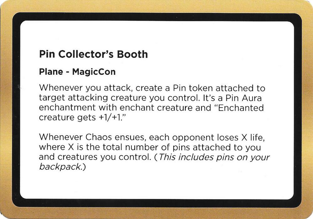 Pin Collectors Booth Black Lotus Unknown Planechase  (Oversize Cards)  | Good Games Adelaide SA
