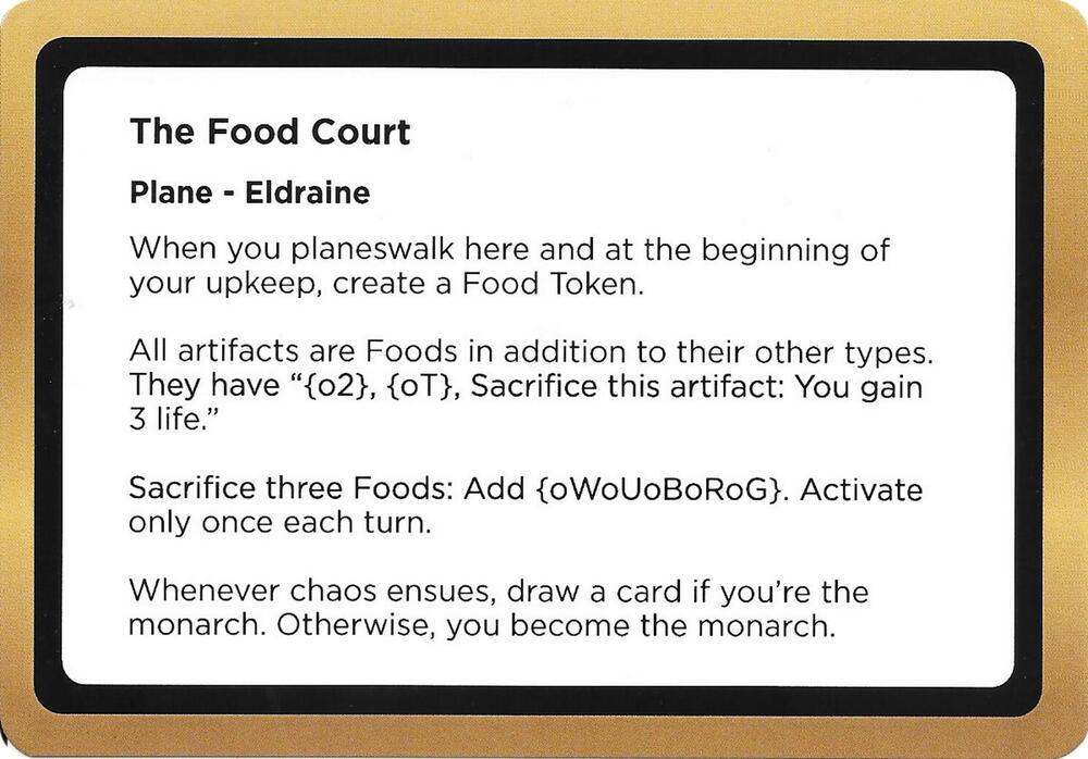 The Food Court Black Lotus Unknown Planechase  (Oversize Cards)  | Good Games Adelaide SA