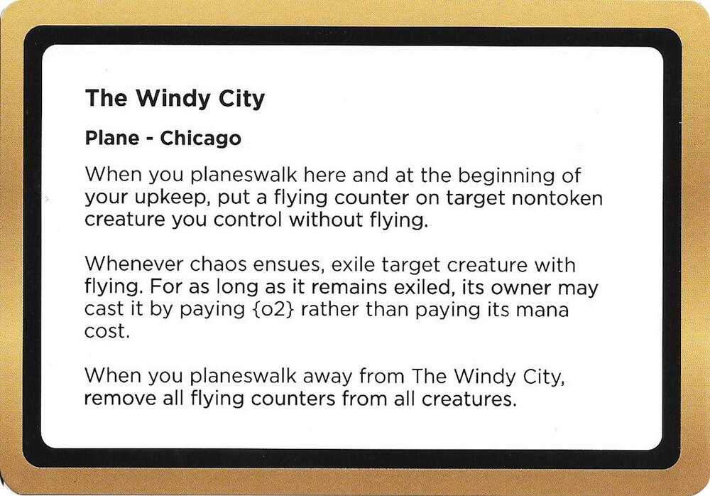 The Windy City Black Lotus Unknown Planechase  (Oversize Cards)  | Good Games Adelaide SA