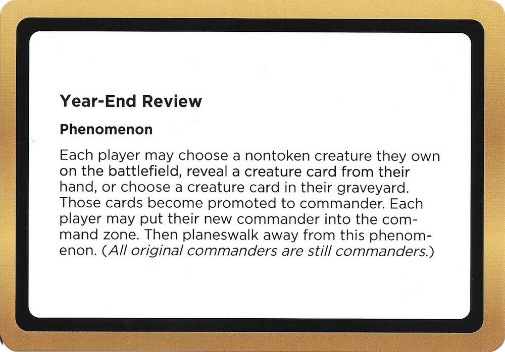 Year End Review Black Lotus Unknown Planechase  (Oversize Cards)  | Good Games Adelaide SA