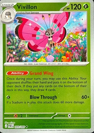Vivillon 009/088 (ME03: Perfect Order)  - Reverse Holofoil | Good Games Adelaide SA