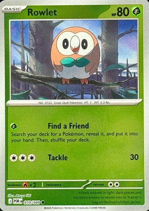 Rowlet 010/088 (ME03: Perfect Order)  - Reverse Holofoil | Good Games Adelaide SA