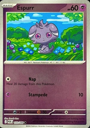 Espurr 033/088 (ME03: Perfect Order)  - Reverse Holofoil | Good Games Adelaide SA