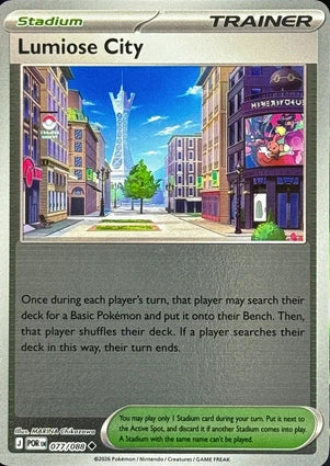 Lumiose City 077/088 (ME03: Perfect Order)  - Reverse Holofoil | Good Games Adelaide SA