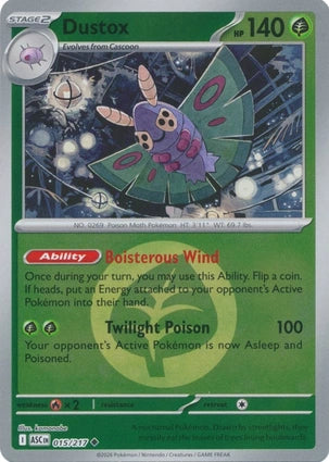 Dustox 015/217 (ME: Ascended Heroes)  - Reverse Holofoil | Good Games Adelaide SA