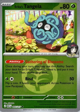 Erika's Tangela 007/217 (ME: Ascended Heroes)  - Reverse Holofoil | Good Games Adelaide SA