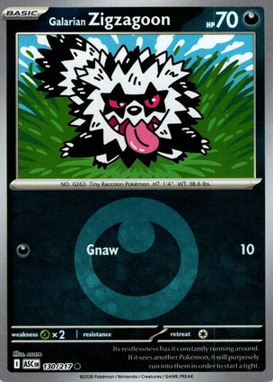 Galarian Zigzagoon 130/217 (ME: Ascended Heroes)  - Reverse Holofoil | Good Games Adelaide SA