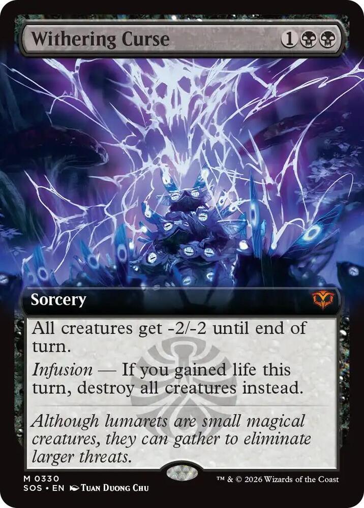 Withering Curse Extended Art 330 (Secrets of Strixhaven)  - Foil | Good Games Adelaide SA
