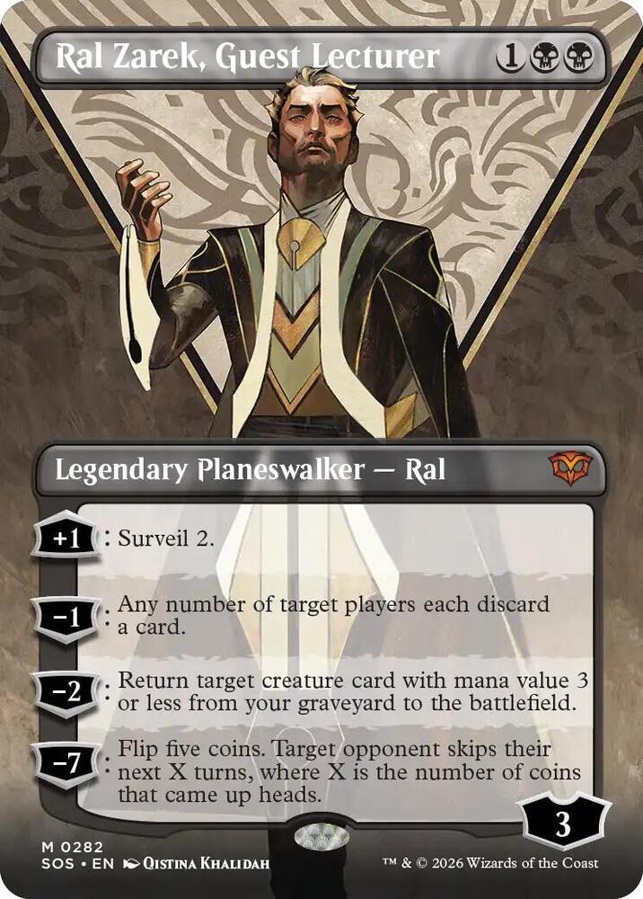 Ral Zarek Guest Lecturer Borderless 282 (Secrets of Strixhaven)  | Good Games Adelaide SA